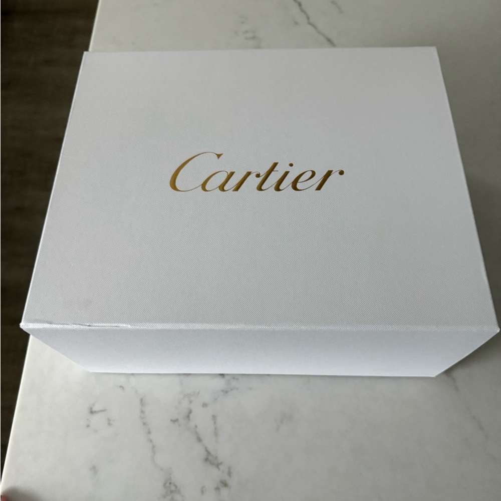 Cartier White Box with Gold Logo